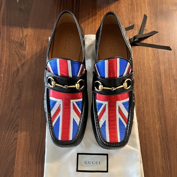 Gucci Other - Gucci men's Union Jack Horsebit leather loafer black EU 43.5 / UK 9.5 / US 10.5.